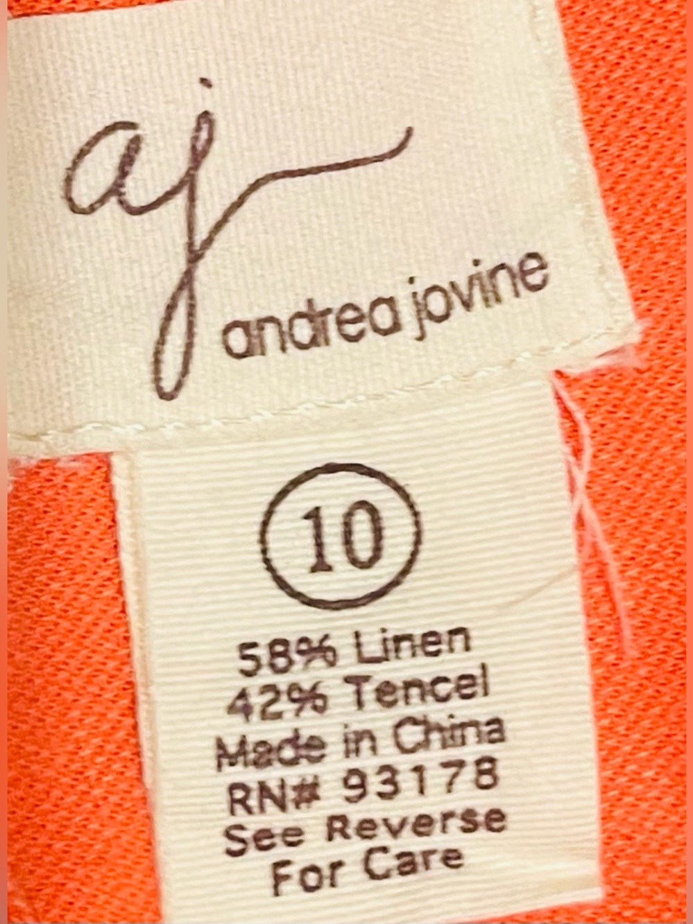 Sleeveless Collared Swim Cover-Up Dress in Orange size 10 58% linen - Picture 2 of 13